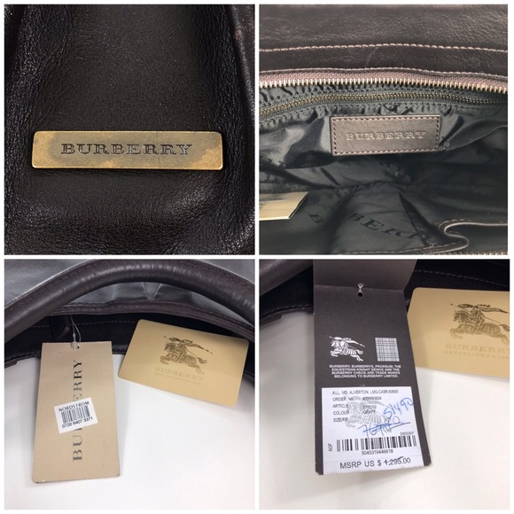 Burberry Alverton Leather Studded Hobo Bag NWT - Picture 8 of 8